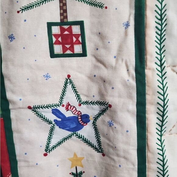Vtg Christmas Snowman Quilt Decor - Picture 5 of 6